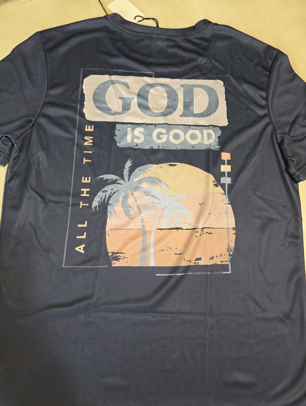 NWT God Is Good All The Time Graphic Tee | Charcoal Grey Large